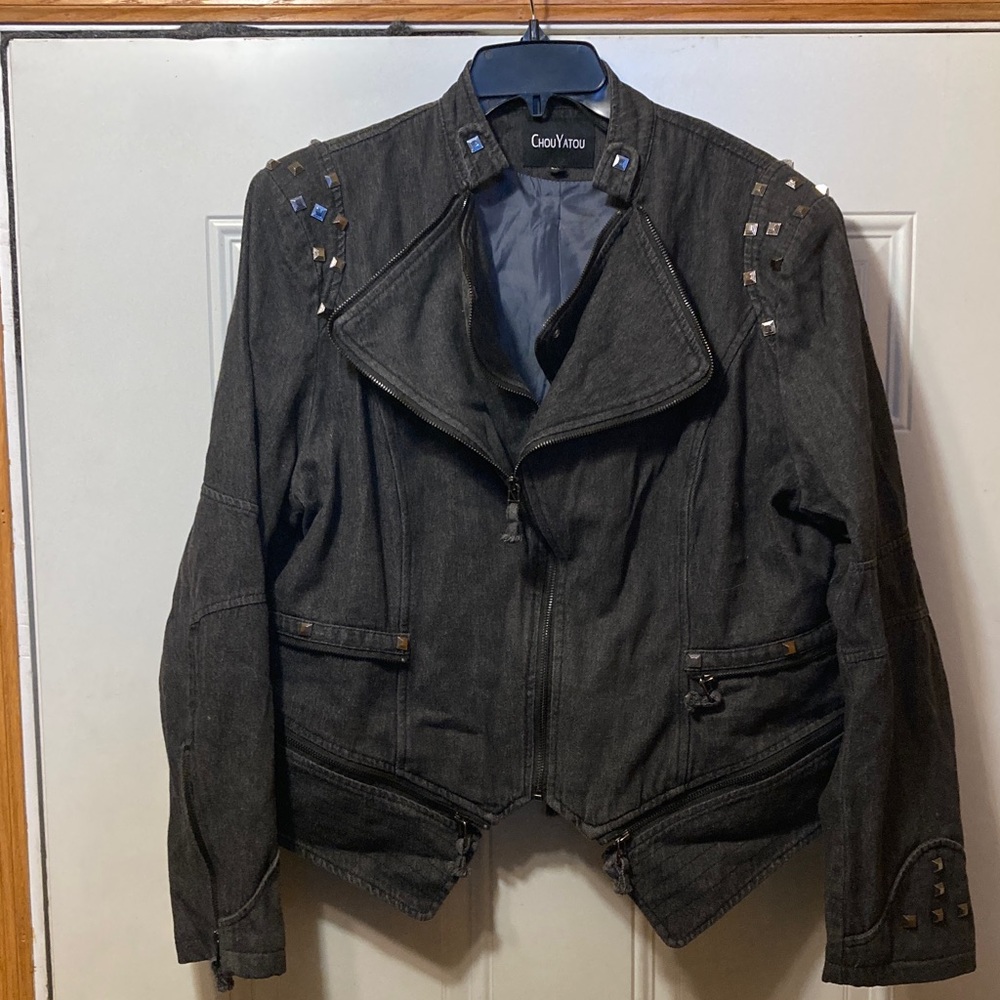 Women's Black Studded Jacket‎ XXL